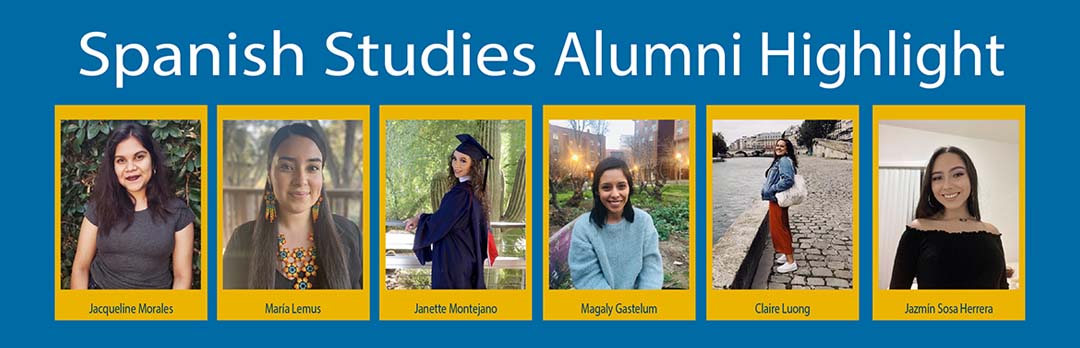 Billboard image for the Spanish studies alumni highlights